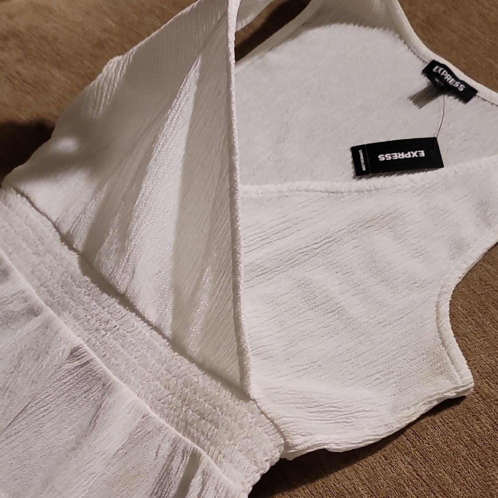 Express White Wrap Top - Picture 6 of 13